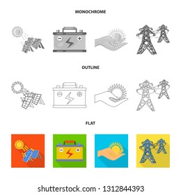 Isolated object of innovation and technology  symbol. Set of innovation and nature  vector icon for stock.