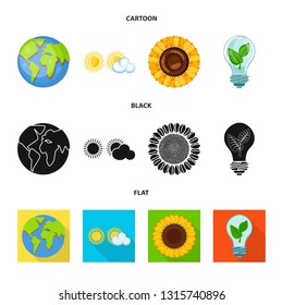 Isolated object of innovation and technology  symbol. Set of innovation and nature  stock vector illustration.