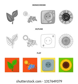 Isolated object of innovation and technology  symbol. Set of innovation and nature  stock vector illustration.