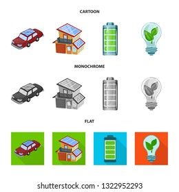 Isolated object of innovation and technology  symbol. Collection of innovation and nature  stock vector illustration.
