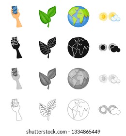 Isolated object of innovation and technology  symbol. Collection of innovation and nature  stock vector illustration.