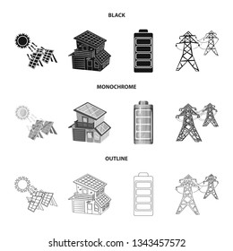 Isolated object of innovation and technology  symbol. Collection of innovation and nature  stock symbol for web.