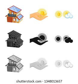 Isolated object of innovation and technology  symbol. Set of innovation and nature  stock symbol for web.