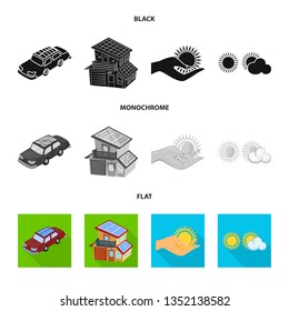Isolated object of innovation and technology  symbol. Set of innovation and nature  stock symbol for web.
