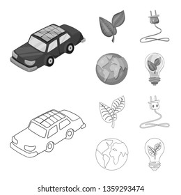 Isolated object of innovation and technology  symbol. Collection of innovation and nature  stock vector illustration.