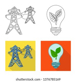Isolated object of innovation and technology  symbol. Set of innovation and nature  stock vector illustration.