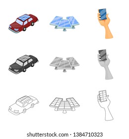 Isolated object of innovation and technology  symbol. Collection of innovation and nature  vector icon for stock.
