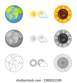 Isolated object of innovation and technology  symbol. Set of innovation and nature  stock symbol for web.