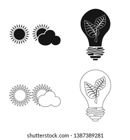 Isolated object of innovation and technology  symbol. Set of innovation and nature  stock symbol for web.