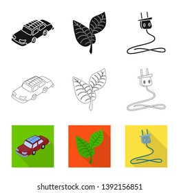 Isolated object of innovation and technology  symbol. Collection of innovation and nature  stock symbol for web.