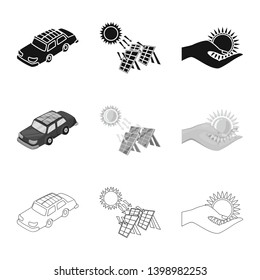 Isolated object of innovation and technology  symbol. Set of innovation and nature  stock vector illustration.