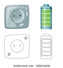 Isolated object of innovation and technology  symbol. Set of innovation and nature  vector icon for stock.