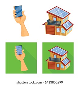 Isolated object of innovation and technology  symbol. Set of innovation and nature  stock symbol for web.