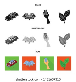 Isolated object of innovation and technology symbol. Set of innovation and nature stock symbol for web.
