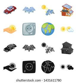 Isolated object of innovation and technology symbol. Set of innovation and nature vector icon for stock.
