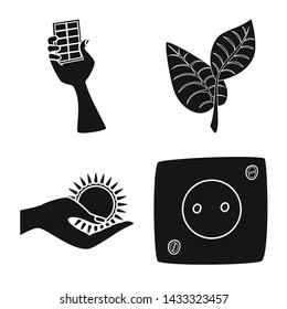 Isolated object of innovation and technology symbol. Collection of innovation and nature stock vector illustration.