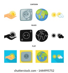 Isolated object of innovation and technology symbol. Set of innovation and nature stock symbol for web.