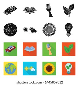Isolated object of innovation and technology symbol. Collection of innovation and nature vector icon for stock.