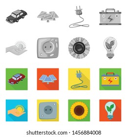 Isolated object of innovation and technology symbol. Collection of innovation and nature stock symbol for web.