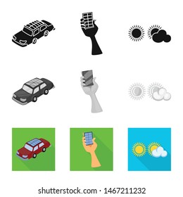 Isolated object of innovation and technology symbol. Set of innovation and nature stock vector illustration.