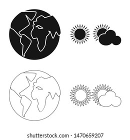 Isolated object of innovation and technology symbol. Set of innovation and nature stock vector illustration.