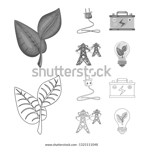 Isolated object of\
innovation and technology  symbol. Set of innovation and nature \
stock vector\
illustration.
