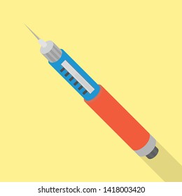 Isolated object of insulin  and injection  symbol. Set of insulin  and diabetic stock vector illustration.