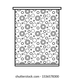 Isolated object jalousie of aluminum sign. Graphic of jalousie for window stock vector illustration.