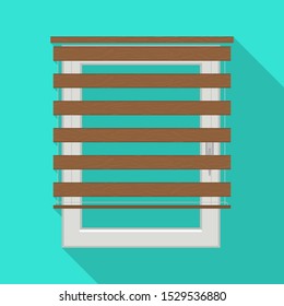 Isolated object of jalousie and roll sign. Web element of jalousie and wooden vector icon for Stock.