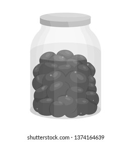 Isolated object of jar and tomatoes symbol. Collection of jar and cover stock symbol for web.