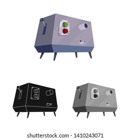 Isolated object of juicer and machine symbol. Collection of juicer and metal stock symbol for web.