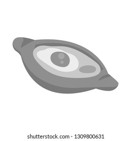 Isolated object of khachapuri and pastry logo. Set of khachapuri and cuisine stock vector illustration.
