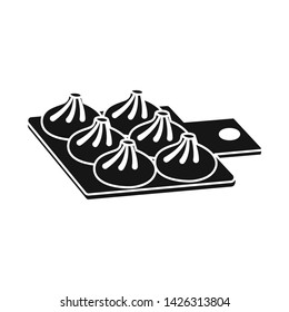 Isolated object of khinkali and Georgian symbol. Set of khinkali and pierogi stock symbol for web.