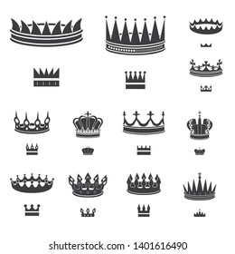 Isolated object of king and majestic sign. Set of king and gold vector icon for stock.