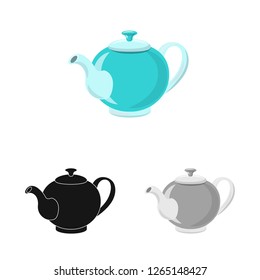 Isolated object of kitchen and cook icon. Set of kitchen and appliance stock vector illustration.