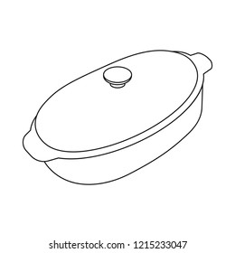 Isolated object of kitchen and cook sign. Collection of kitchen and appliance stock symbol for web.