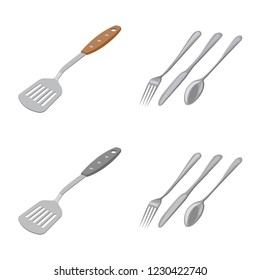 Isolated object of kitchen and cook sign. Collection of kitchen and appliance stock symbol for web.
