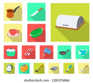 Isolated object of kitchen and cook sign. Set of kitchen and appliance vector icon for stock.