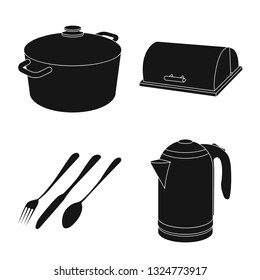Isolated object of kitchen and cook sign. Set of kitchen and appliance vector icon for stock.