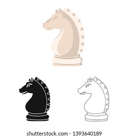 Isolated object of knight and horse sign. Collection of knight and white vector icon for stock.