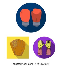 Isolated object of knitted and keeper icon. Collection of knitted and hand  stock vector illustration.