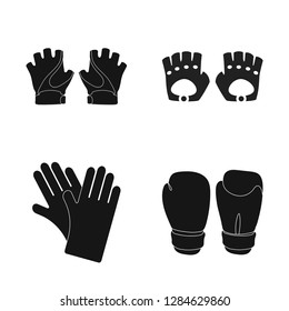 Isolated object of knitted and keeper icon. Set of knitted and hand  stock symbol for web.