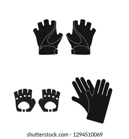 Isolated object of knitted and keeper icon. Collection of knitted and hand  stock vector illustration.