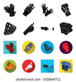 Isolated object of knitted and keeper icon. Set of knitted and hand  stock vector illustration.