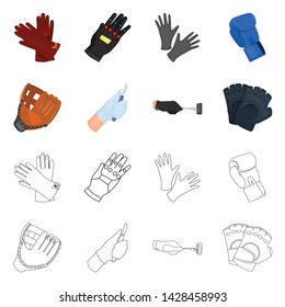 Isolated object of knitted and keeper logo. Collection of knitted and hand stock vector illustration.