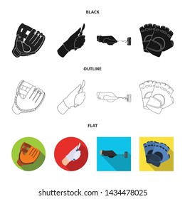 Isolated object of knitted and keeper logo. Collection of knitted and hand vector icon for stock.