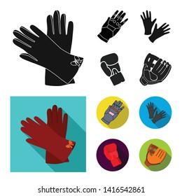 Isolated object of knitted and keeper sign. Collection of knitted and hand  stock vector illustration.