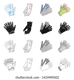 Isolated object of knitted and keeper symbol. Collection of knitted and hand  vector icon for stock.