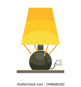 Isolated object of lamp and lampshade symbol. Collection of lamp and light stock vector illustration.