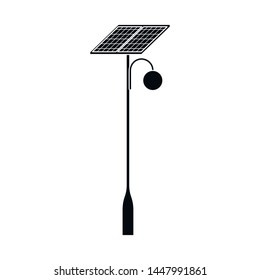 Isolated object of lamppost and solar logo. Collection of lamppost and alternative vector icon for stock.